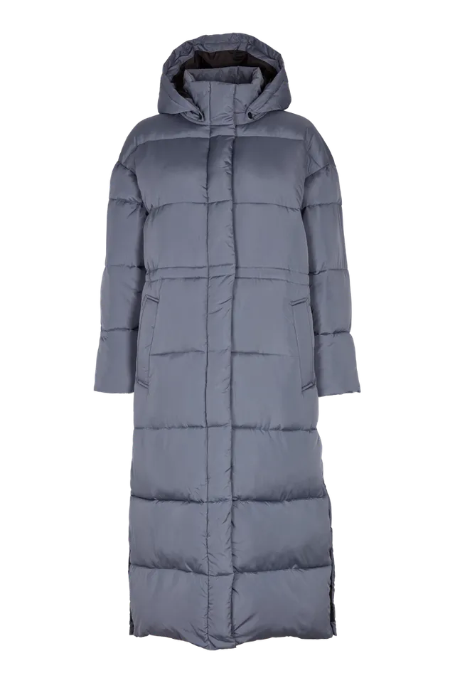 basic-apparel-dagmar-long-coat-mantel-grey-recycelt-oversize image 1