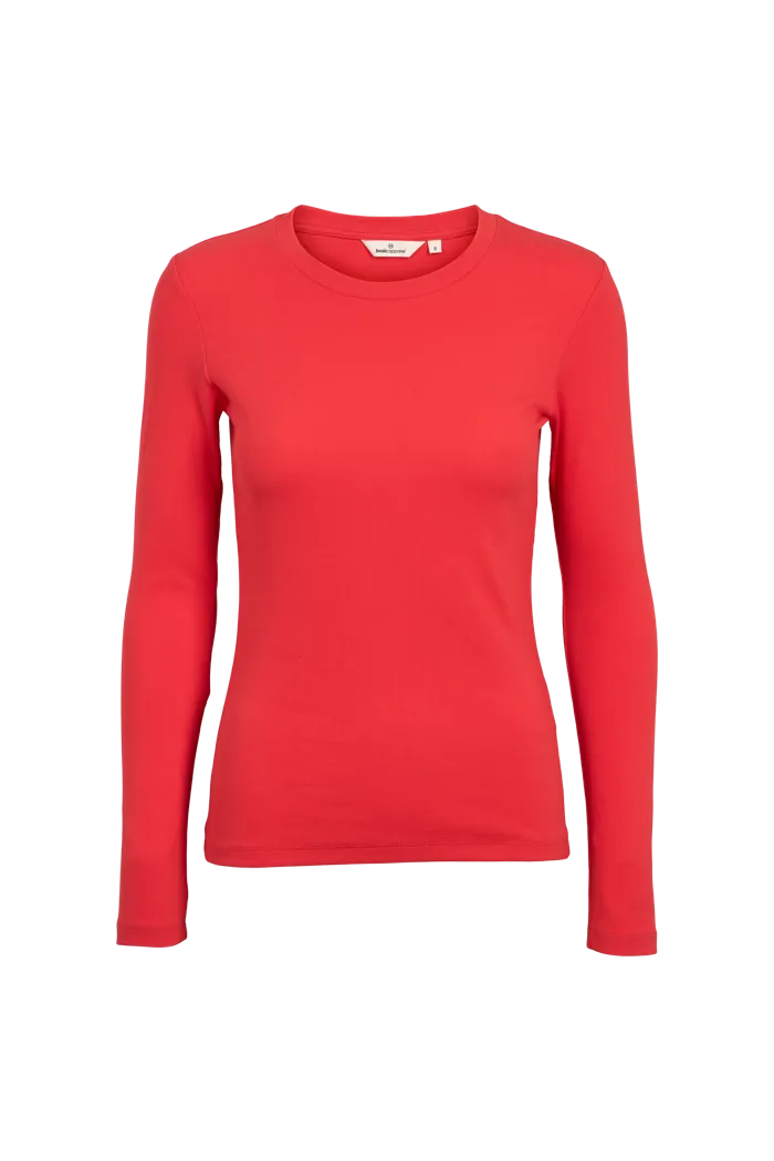 basic-apparel-ludmilla-ls-tee-langarmshirt-tomato-bio-baumwolle image 1