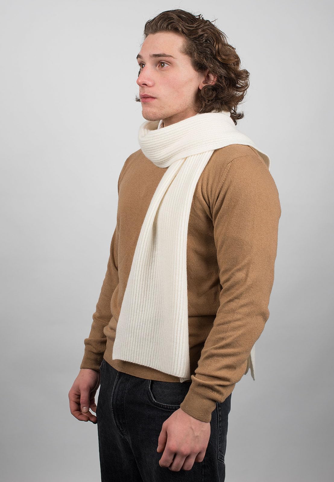 dalle-piane-cashmere-schal-gerippt-creme-100-kaschmir image 3