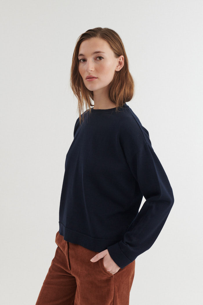 basic-apparel-kari-o-neck-pullover-sky-captain-bio image 2