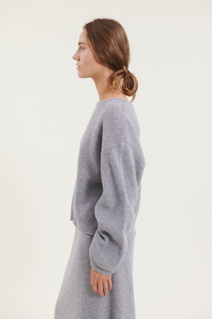 basic-apparel-lise-scoop-neck-pullover-light-grey-mel-wolle image 2