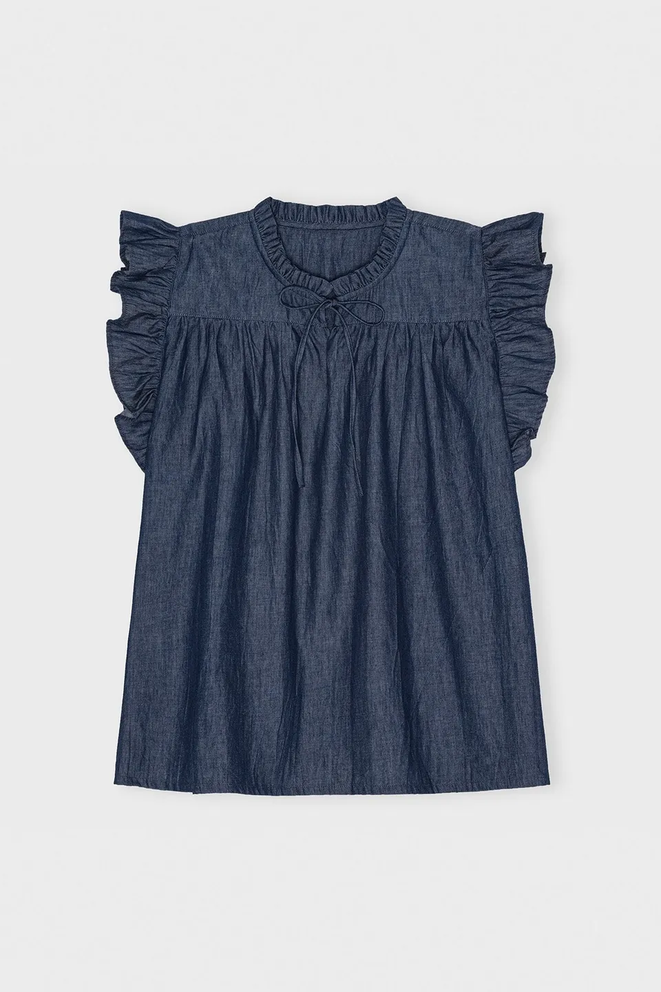 care-by-me-joy-top-denim-oberteil-dunkelblau-bio-baumwolle image 1