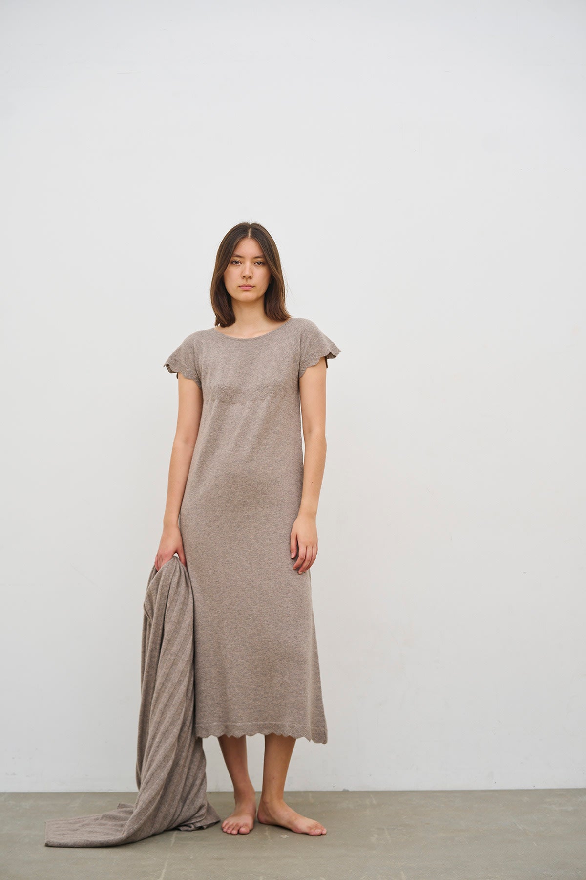 care-by-me-beatrice-dress-strickkleid-hellgrau-kaschmir image 1