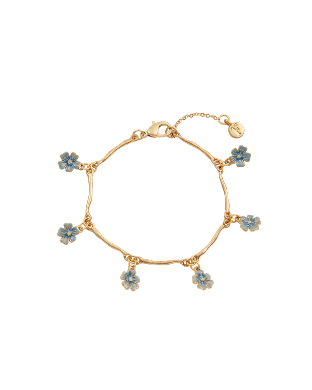 fable-england-jewellery-forget-me-not-armband-blumen-gold image 1