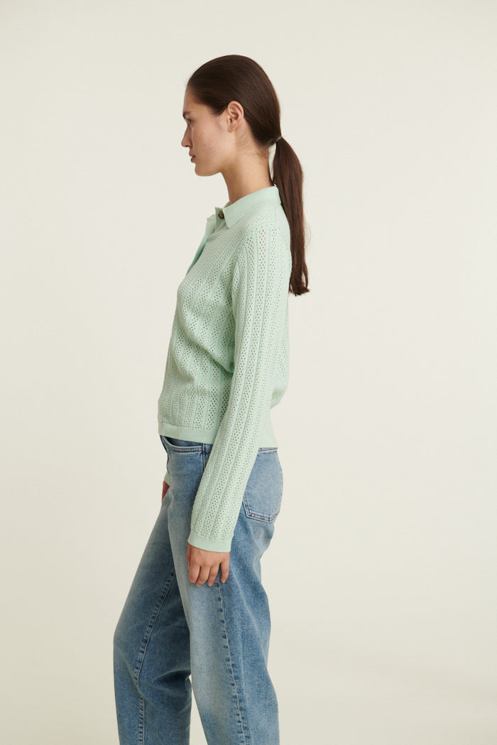 basic-apparel-tricia-ls-polo-pullover-gossamer-green image 2