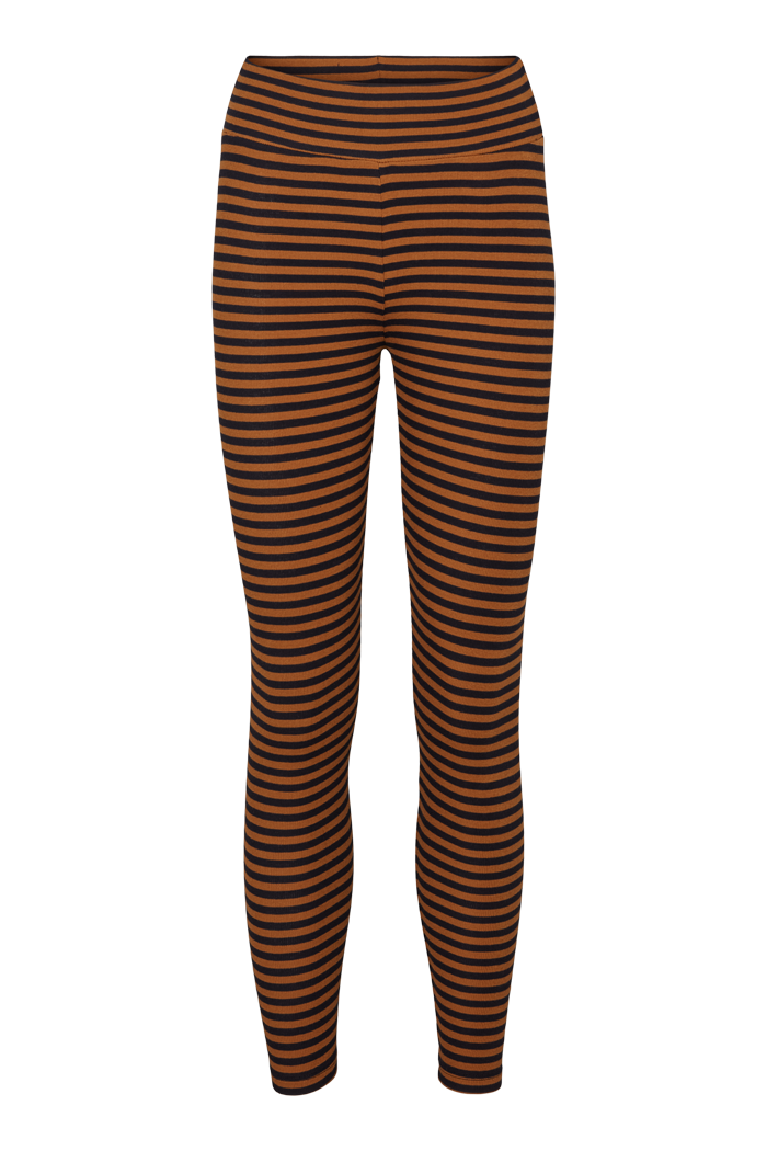 basic-apparel-ludmilla-tights-ba146-06-leggings-braun-gestreift-bio image 1