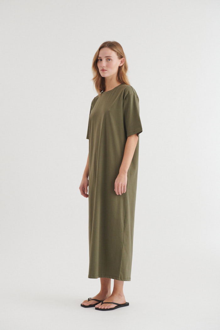 basic-apparel-raja-t-shirt-kleid-damen-gr-n-bio-baumwolle image 2