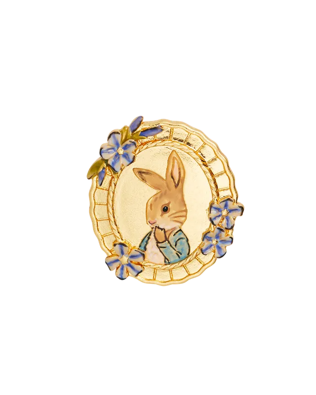 fable-england-peter-rabbit-brosche-gold-cameo image 1