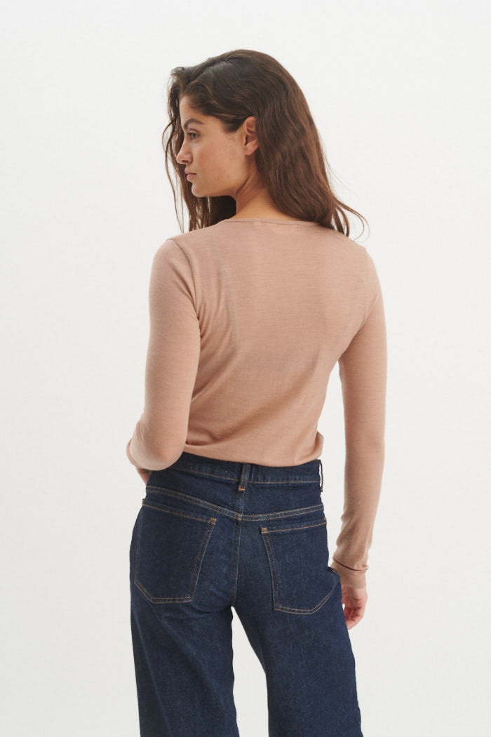 basic-apparel-rinja-ls-tee-langarmshirt-portobella-wolle image 4