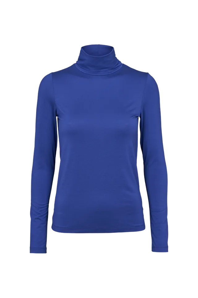 basic-apparel-joline-t-neck-rollkragenshirt-blau-tencel image 1