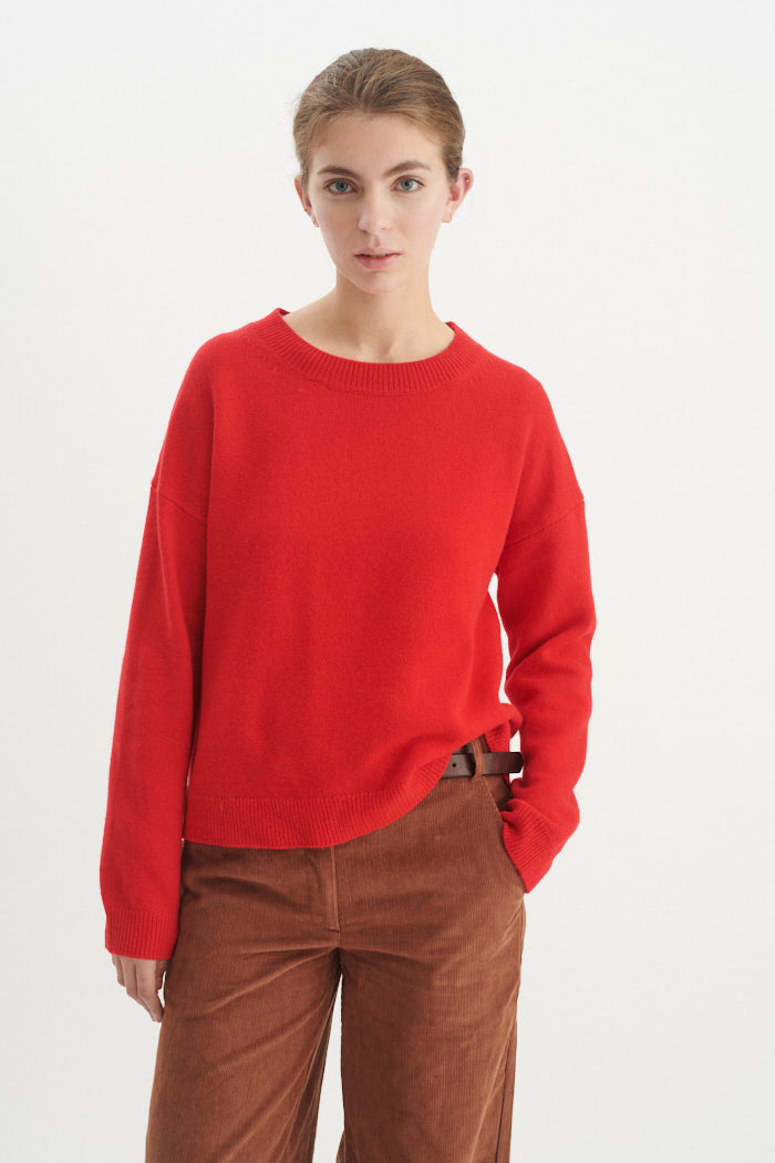basic-apparel-liz-o-neck-pullover-tomato-merinowolle image 3