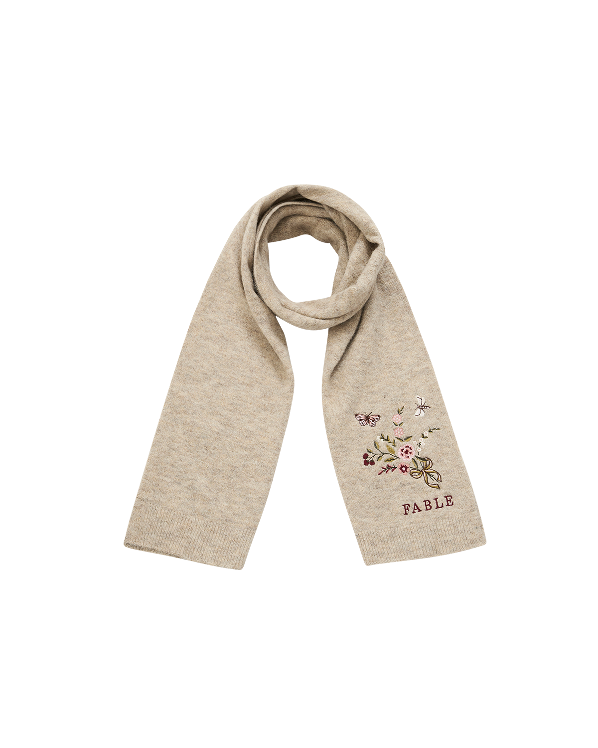 fable-england-eve-floral-strickschal-oat-marl-beige image 3