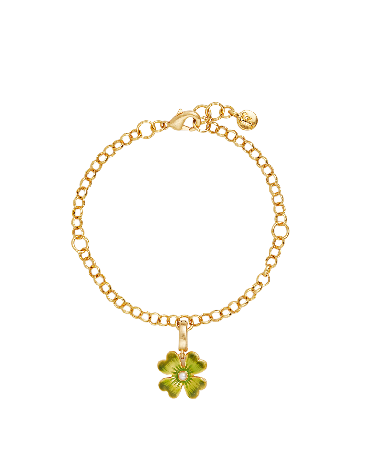 fable-england-lucky-clover-pearl-charm-gold-kleeblatt-gr-n image 5
