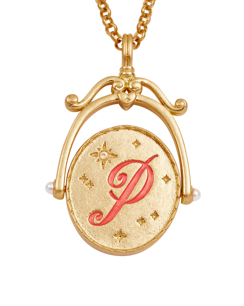 fable-england-p-initial-peony-halskette-gold-spinner image 1