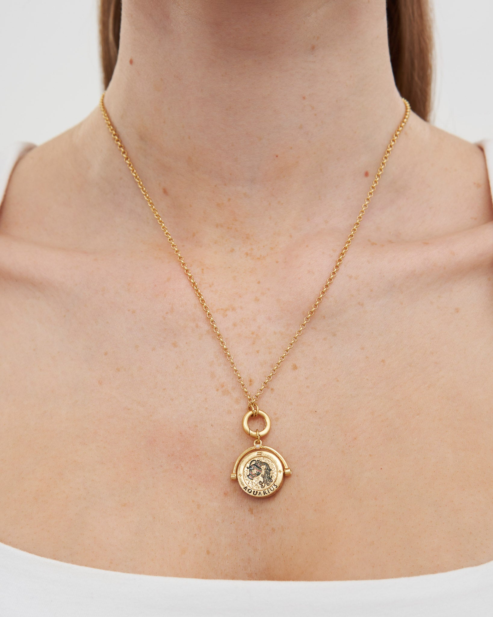 fable-england-jewellery-aquarius-gold-halskette-sternzeichen image 2