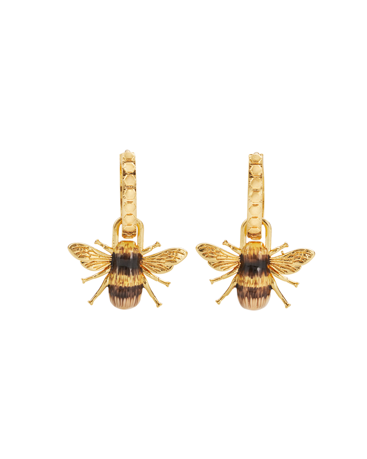 fable-england-gold-honey-bee-huggie-ohrringe-biene image 1