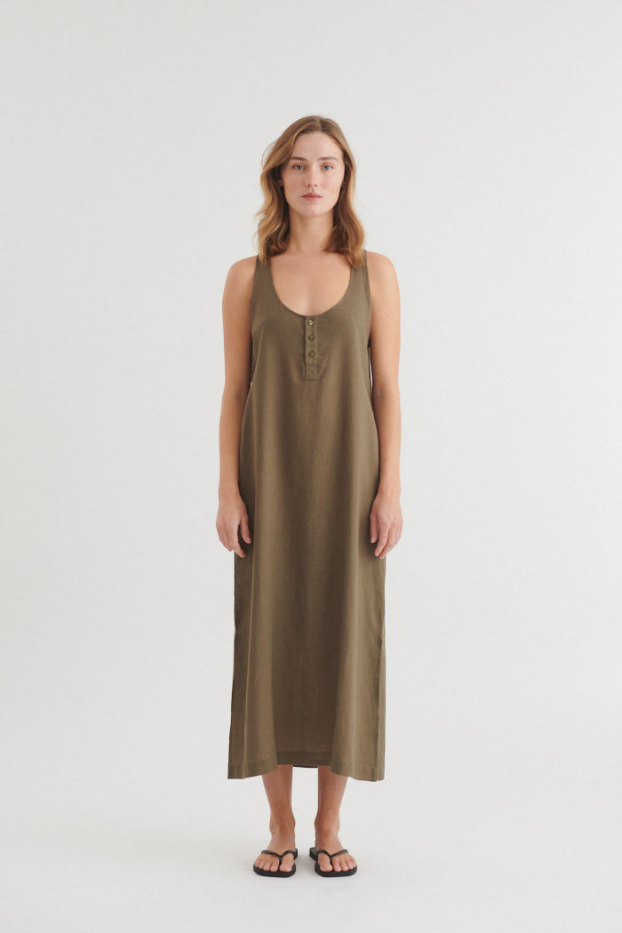 basic-apparel-carina-tank-dress-sommerkleid-sea-turtle-leinen image 1