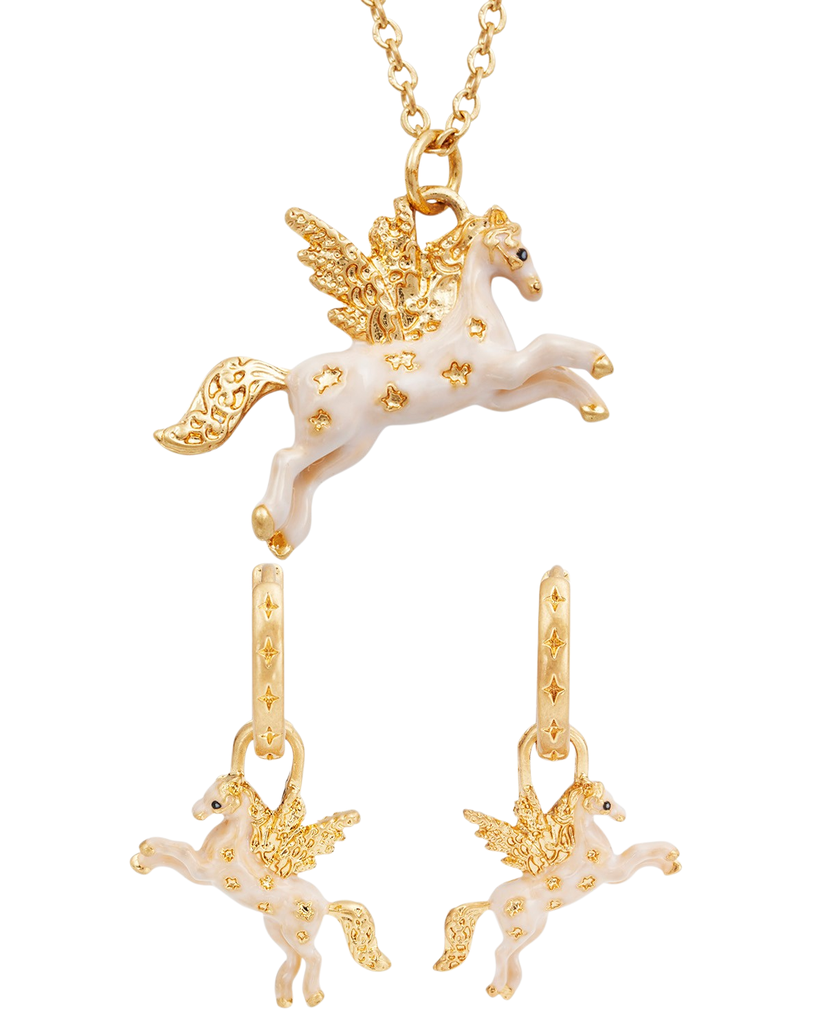 fable-england-pegasus-schmuckset-gold-kette-creolen image 1