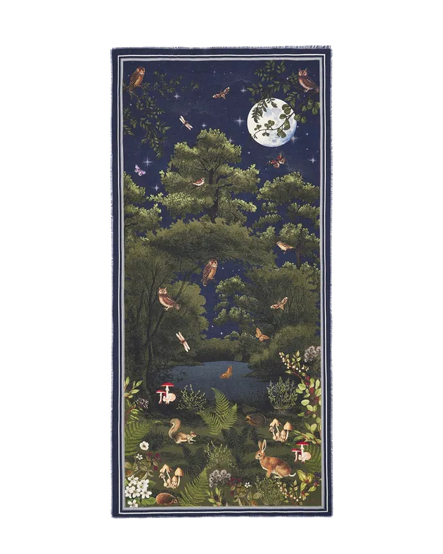 fable-england-scarves-woodland-meadow-schal-navy-gro image 1