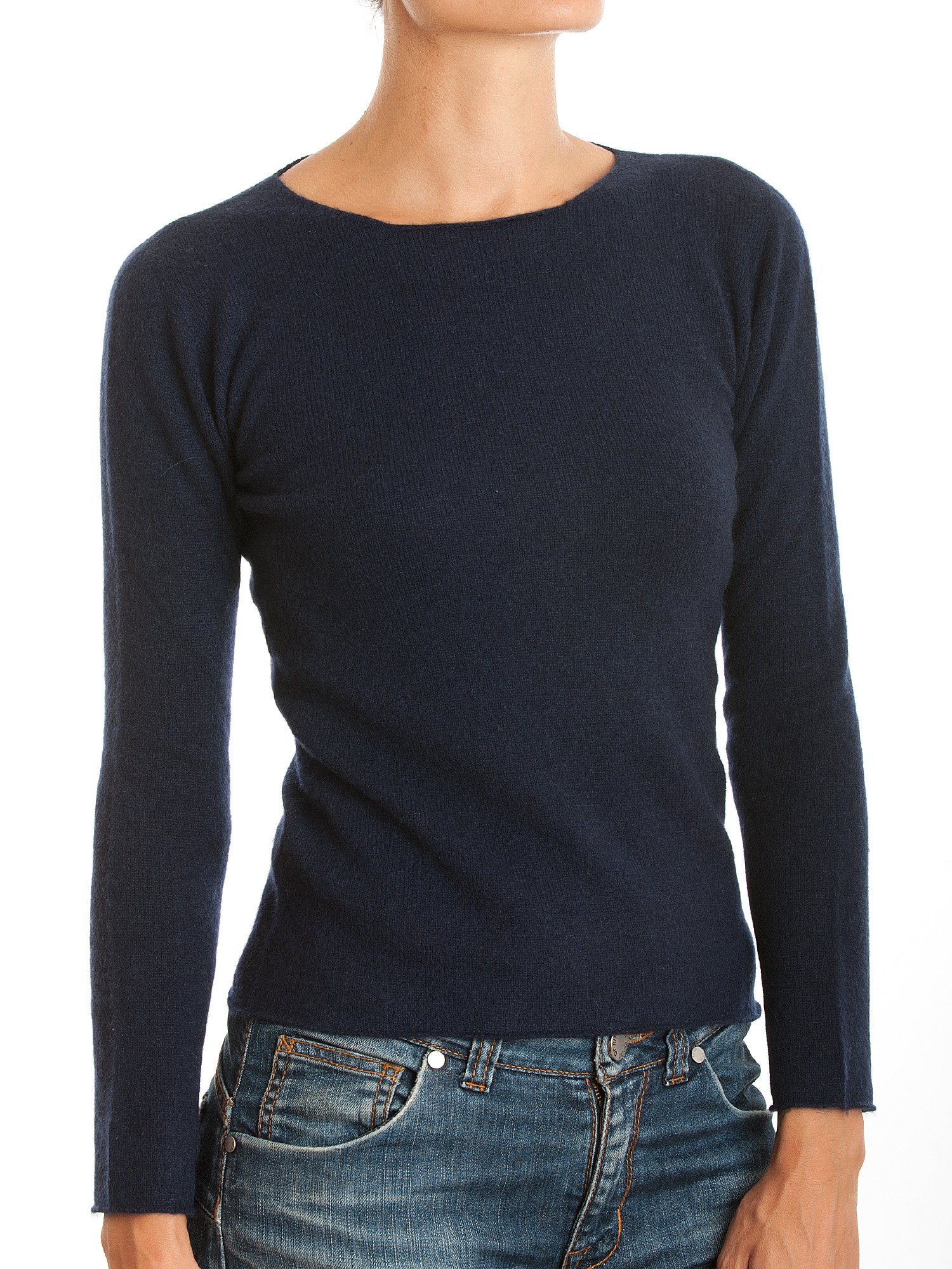 dalle-piane-cashmere-sweater-pullover-damen-blau-100-kaschmir image 1