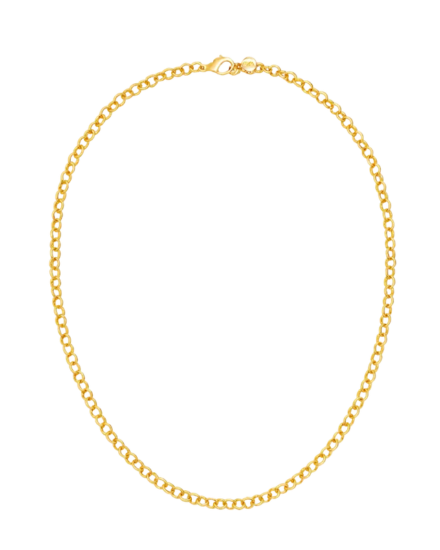 fable-england-gold-plain-chain-charm-halskette-gold image 1