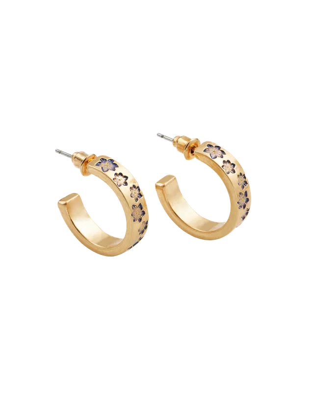 fable-england-jewellery-nightshade-creolen-gold-blau image 1