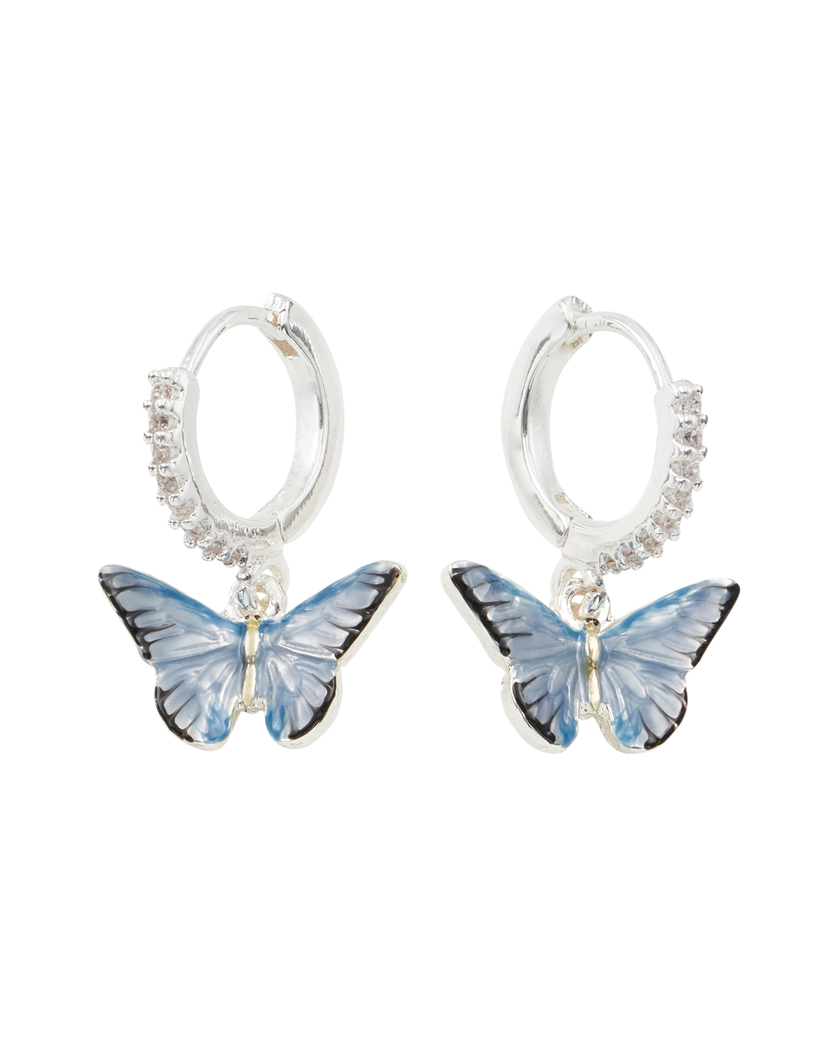 fable-england-blue-butterfly-silver-ohrringe-schmetterling-blau image 1