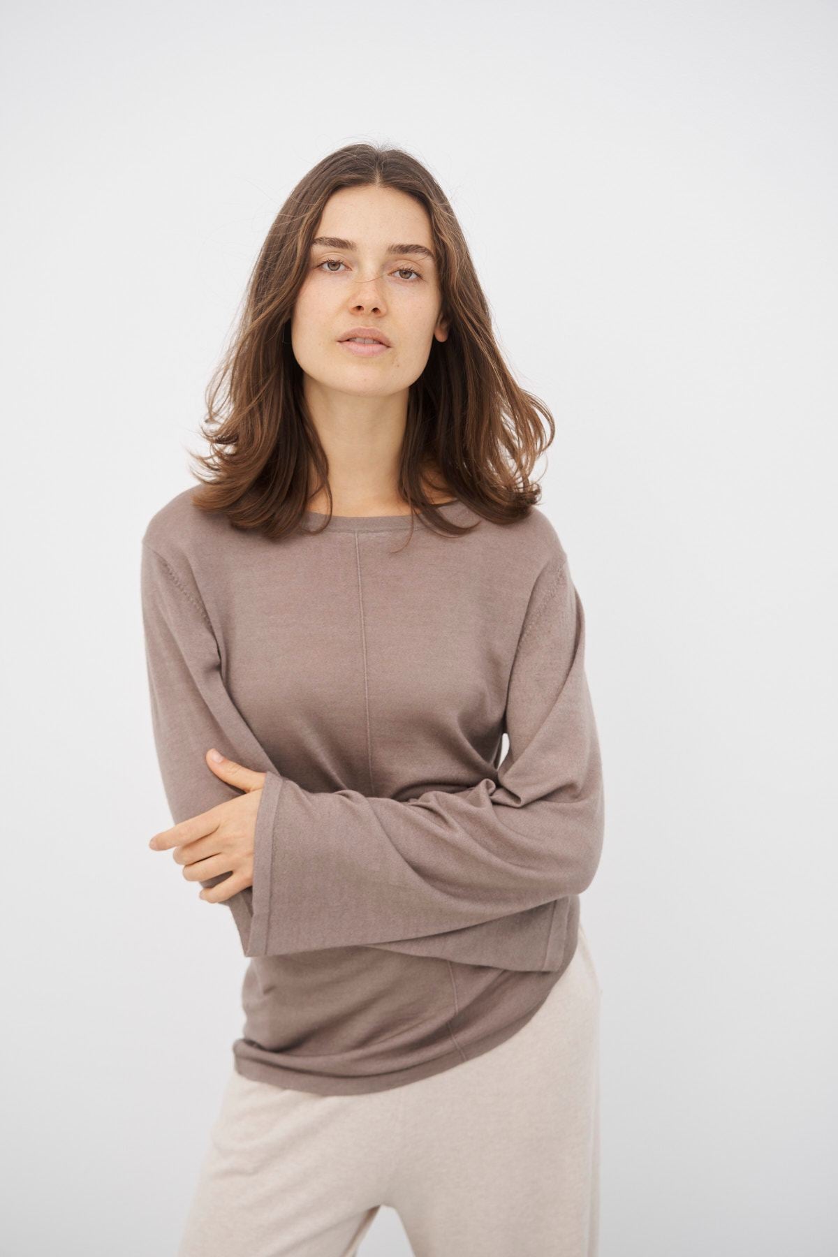 care-by-me-flow-kaschmirbluse-white-s-100-kaschmir-weit image 5