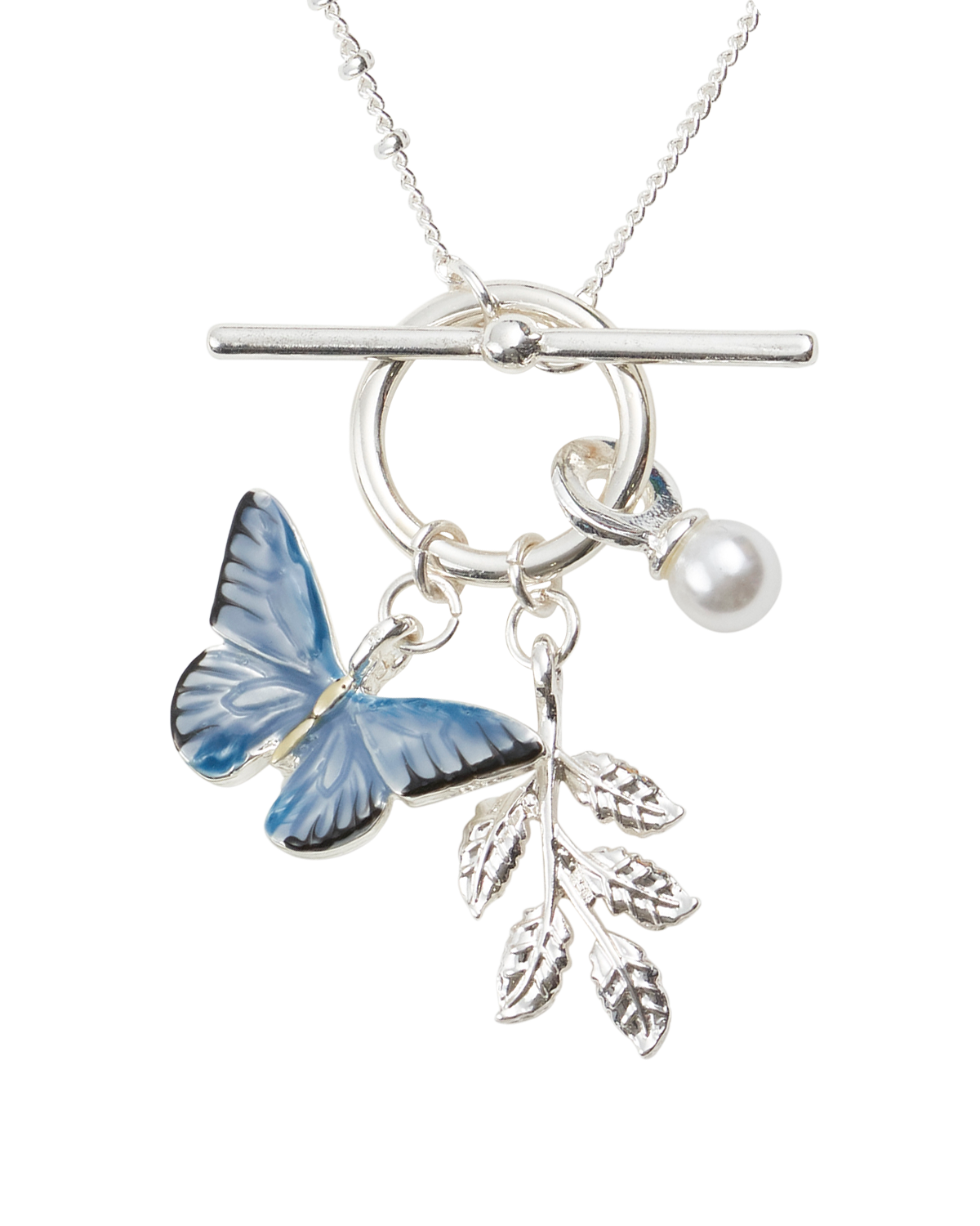 fable-england-blue-butterfly-halskette-silber-schmetterling-blau image 1