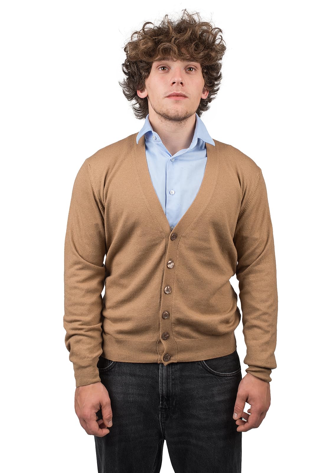 dalle-piane-cashmere-strickjacke-herren-l-blau-woll-kaschmir image 5