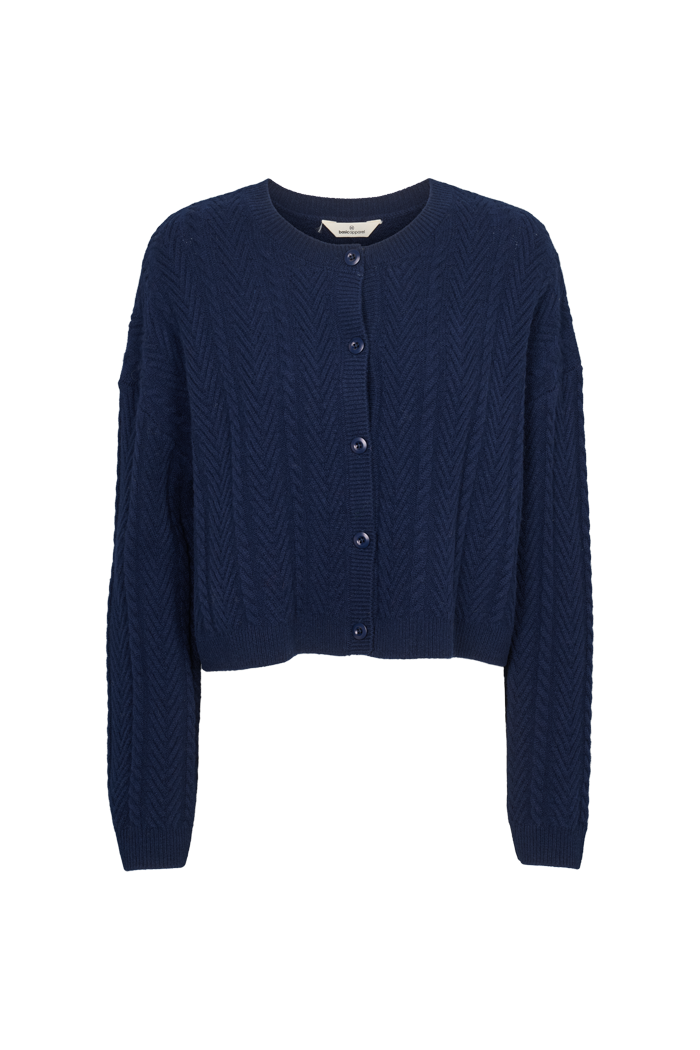 basic-apparel-selem-cable-cardigan-merino-navy image 6
