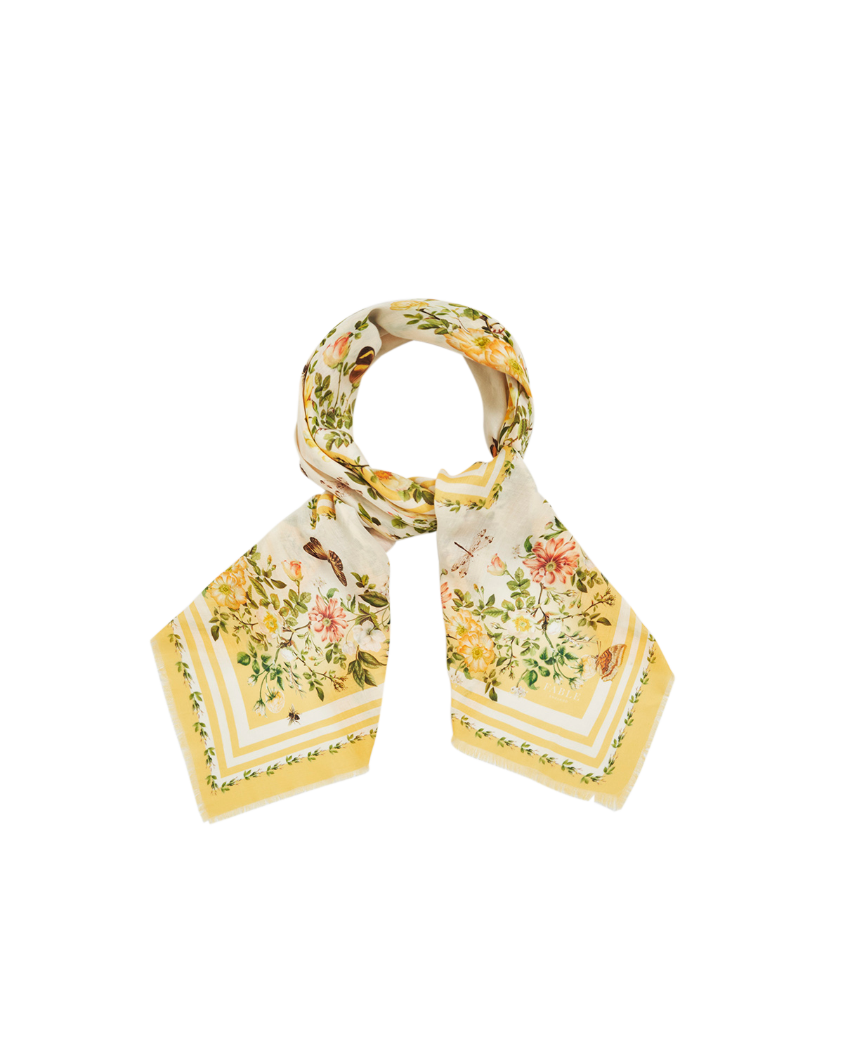 fable-england-cybele-square-schal-gelb-blumen-twill image 3