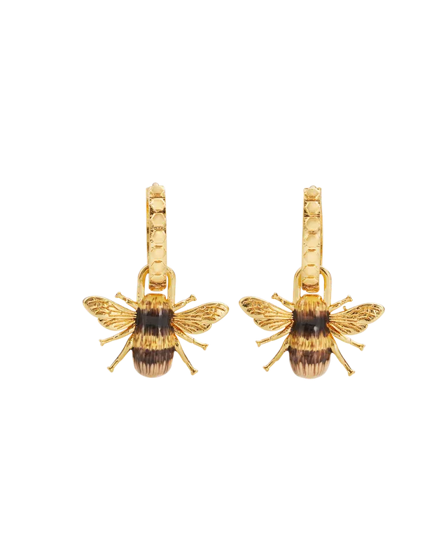 fable-england-gold-honey-bee-huggie-ohrringe-biene image 1