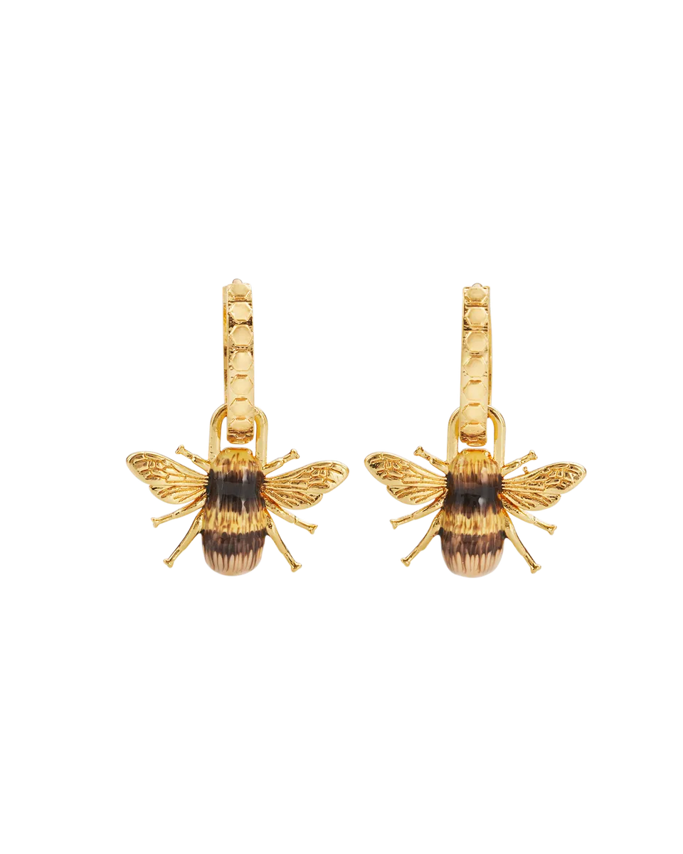 fable-england-gold-honey-bee-huggie-ohrringe-biene image 1