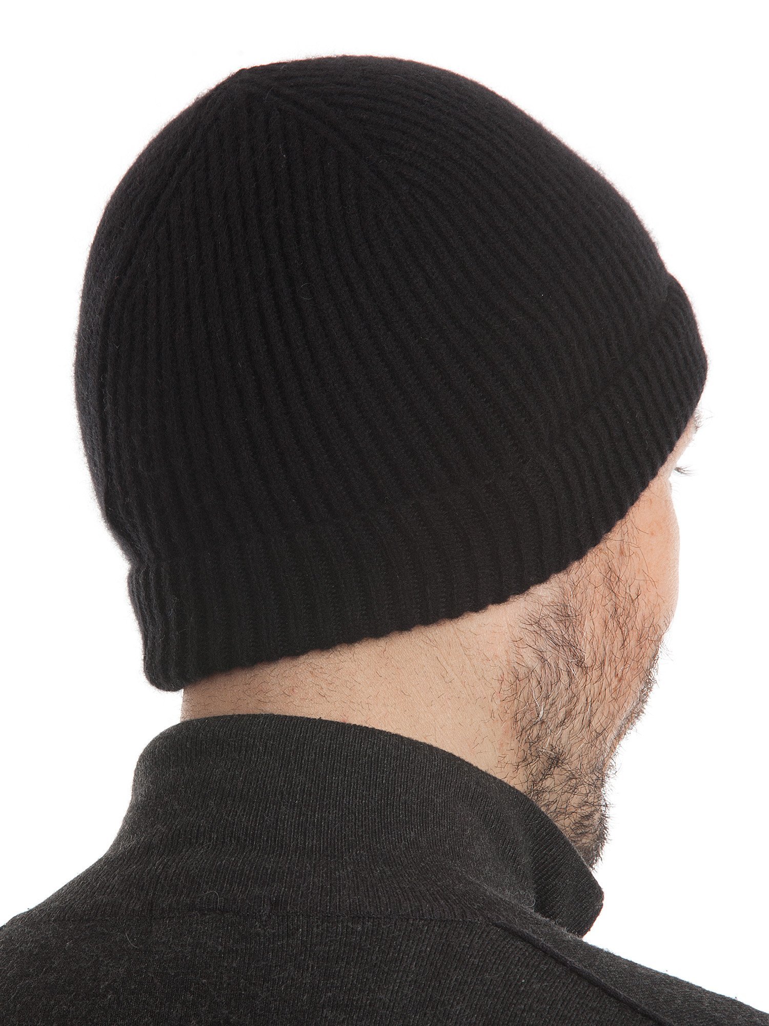 dalle-piane-cashmere-m-tze-herren-schwarz-100-kaschmir image 1