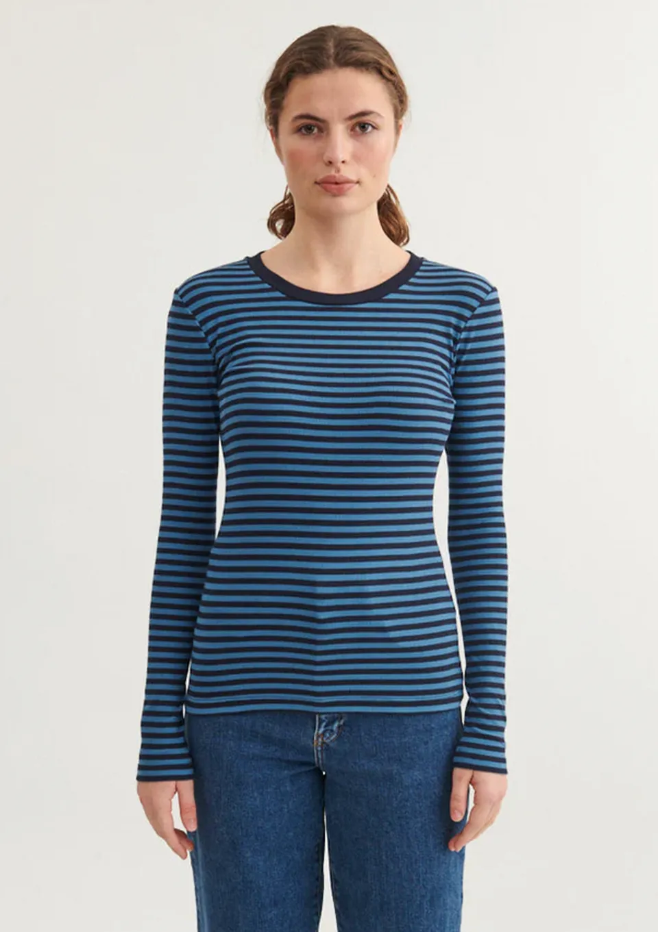 basic-apparel-ludmilla-ls-tee-shirt-copen-blue-bio image 1