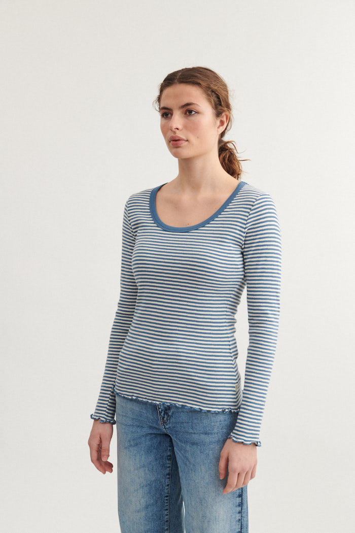 basic-apparel-silma-ls-tee-langarmshirt-copen-blue-bio-baumwolle image 2