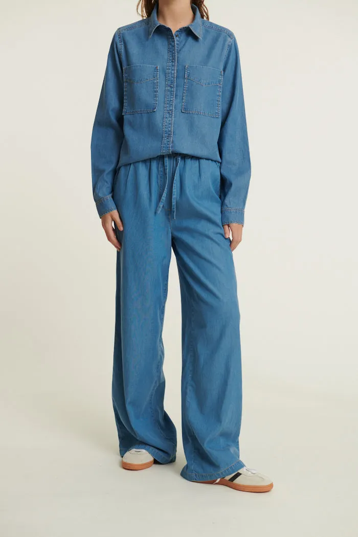 basic-apparel-bine-wide-pant-hose-hellblau-tencel image 1