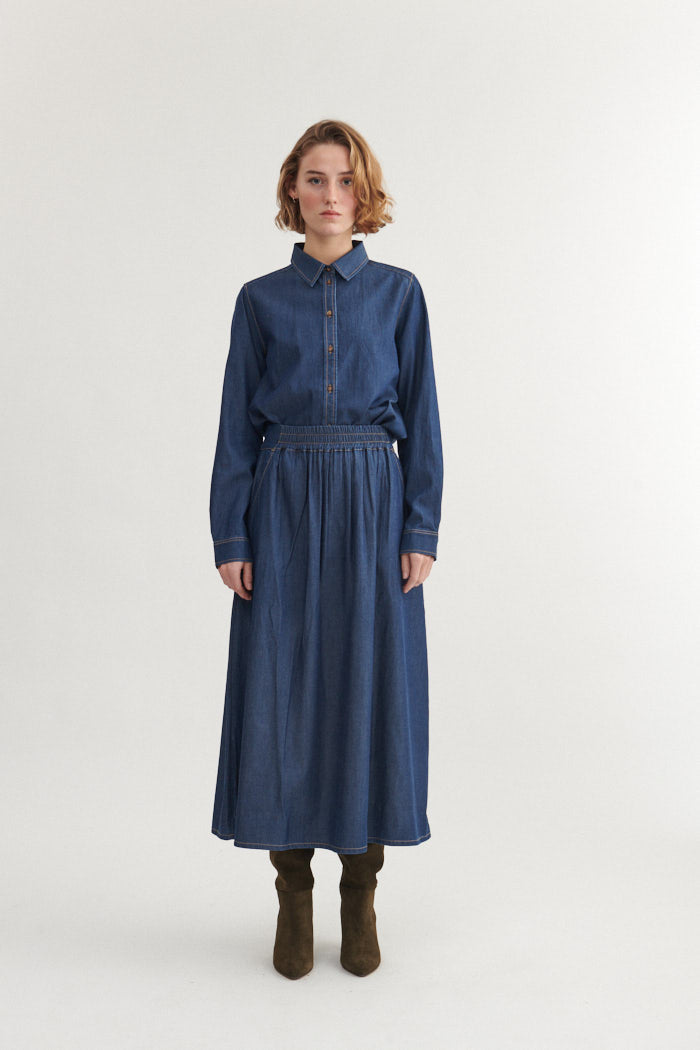 basic-apparel-bine-long-skirt-rock-mid-blue-tencel image 4