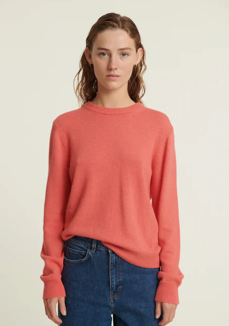 basic-apparel-cady-o-neck-pullover-conch-shell-wolle image 1