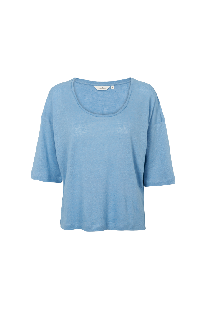basic-apparel-ryda-t-shirt-blissful-blue-oversized-leinen image 1