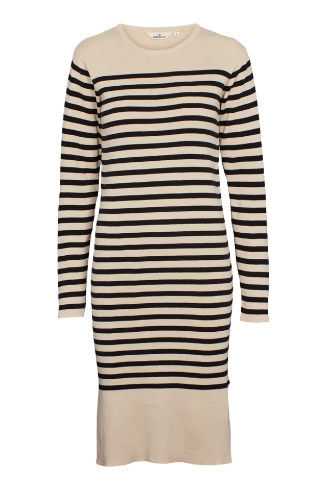 basic-apparel-sailor-stripe-knit-dress-kleid-birch-black image 1