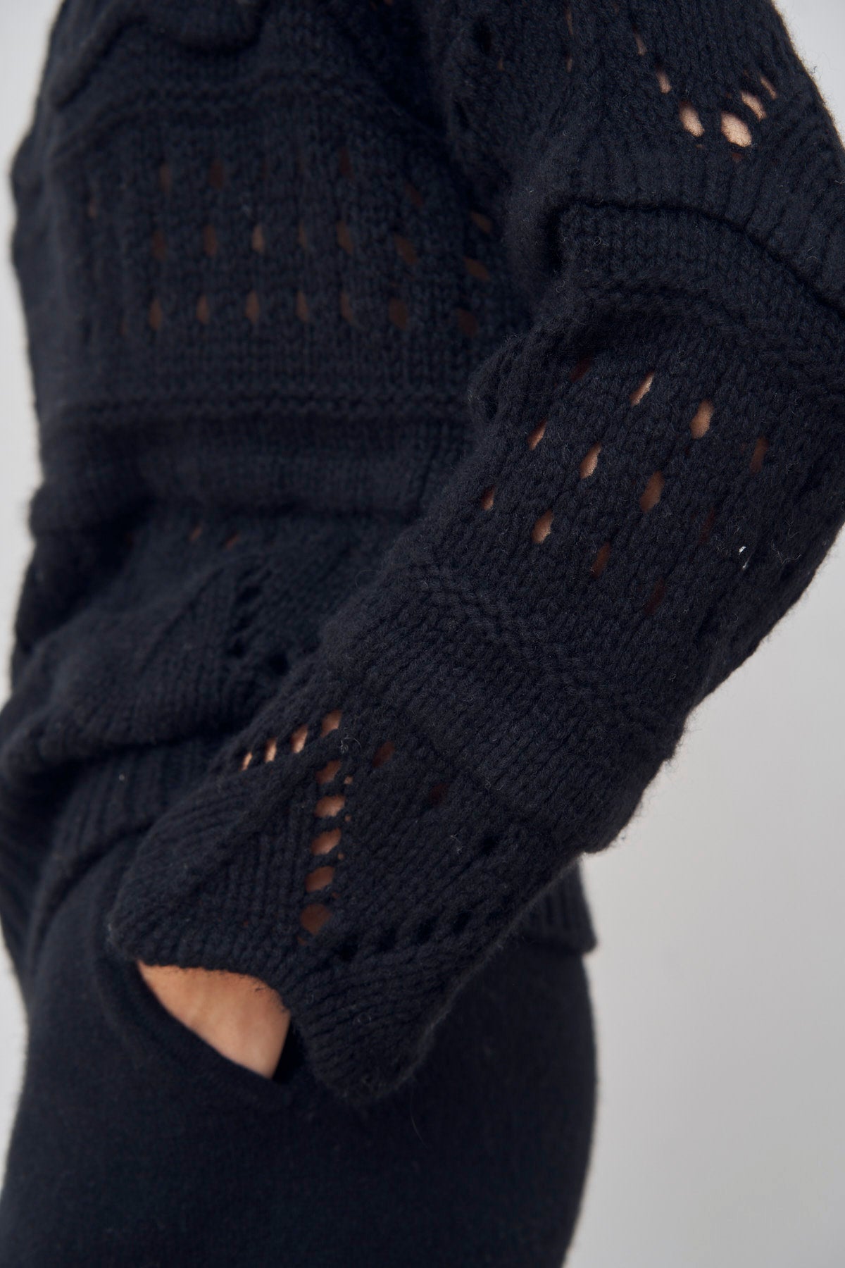 care-by-me-knit-comb-sweater-strickpullover-schwarz-kaschmir image 6