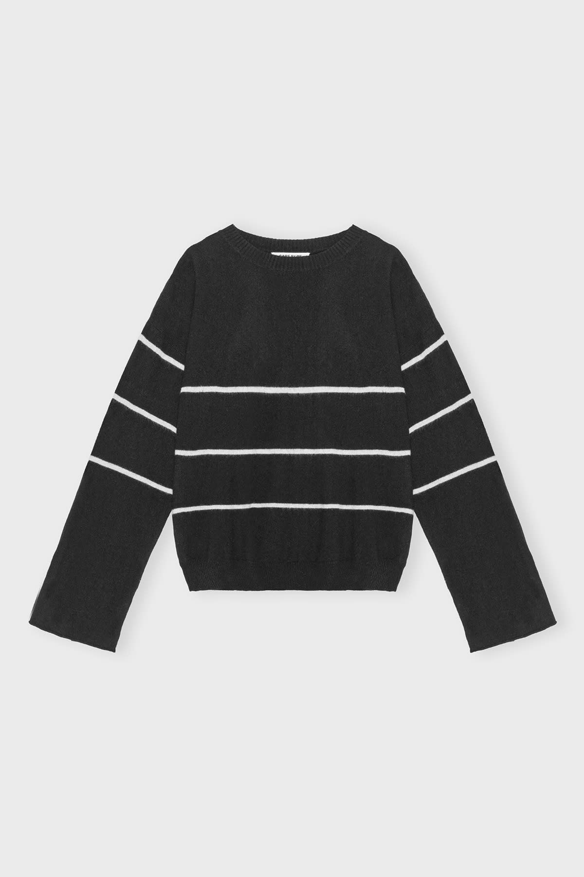 care-by-me-sea-stripe-pullover-s-black-wheat-cashmere image 4
