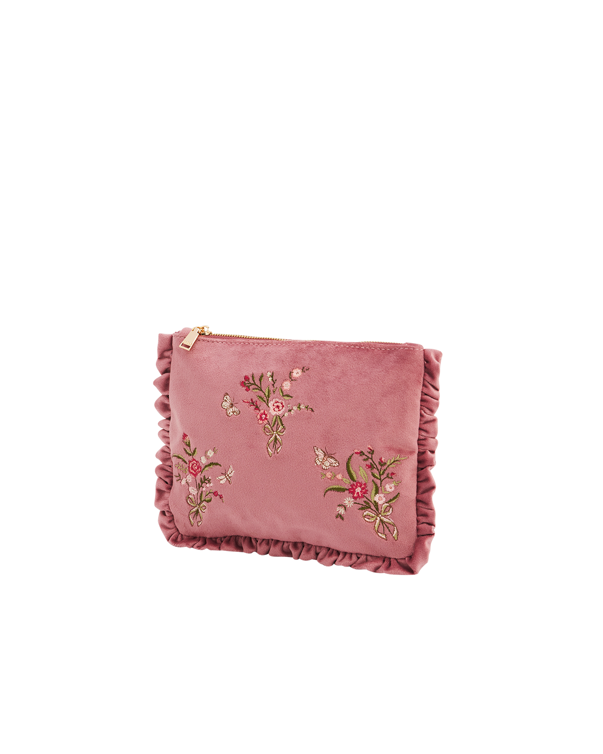 fable-england-floral-posy-pouch-rosa-samt-kosmetiktasche image 3