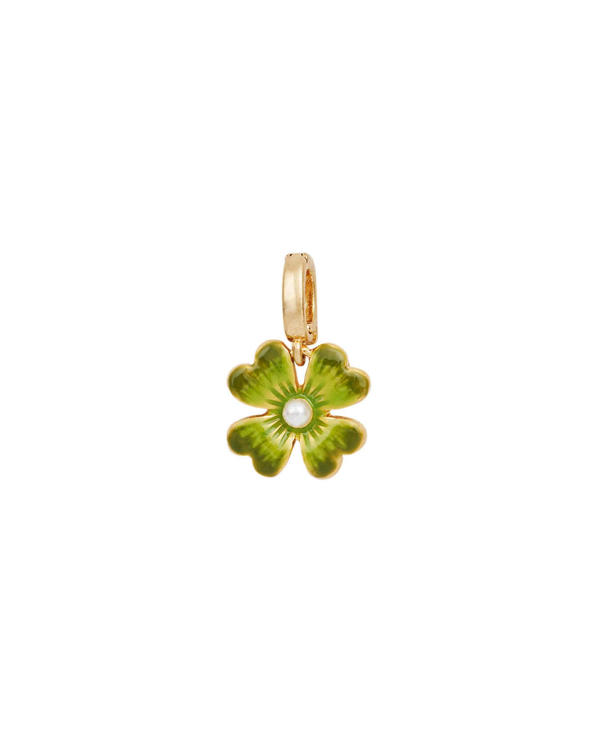 fable-england-lucky-clover-pearl-charm-gold-kleeblatt-gr-n image 1