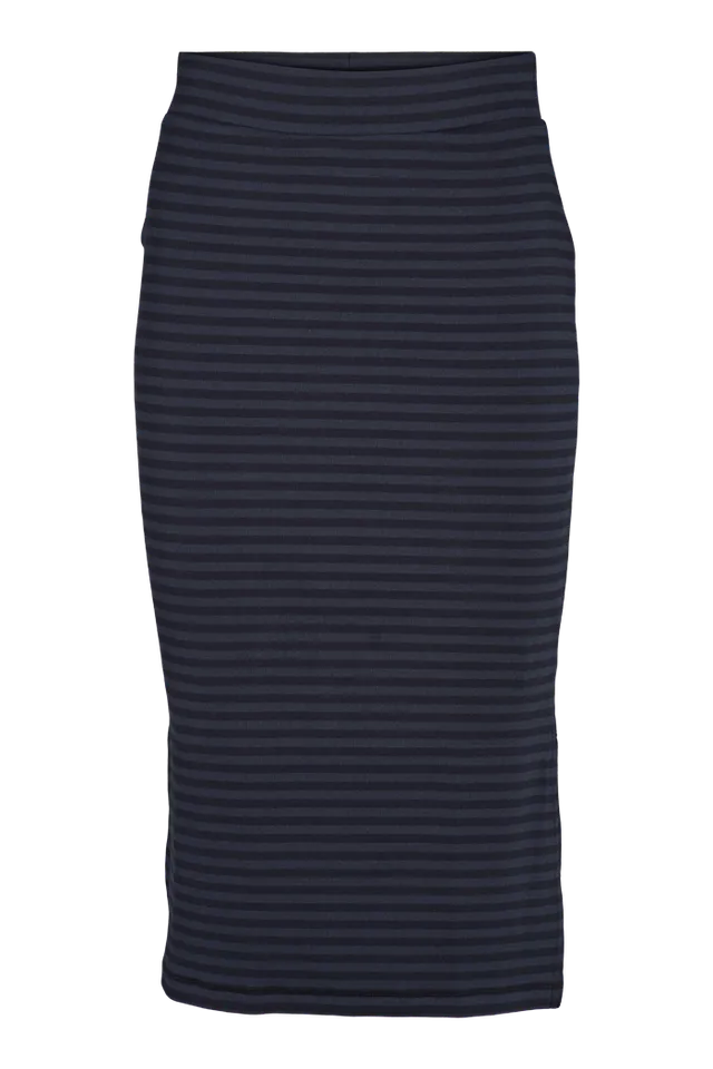basic-apparel-ludmilla-long-skirt-black-damen-rock-stretch image 1