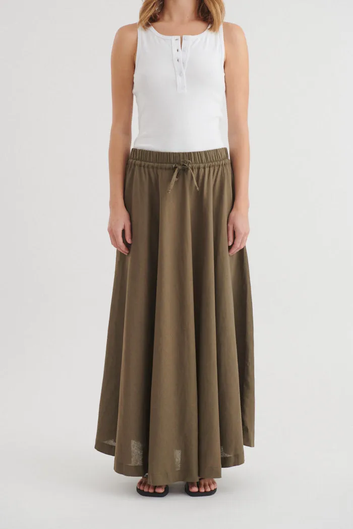 basic-apparel-carina-skirt-sea-turtle-maxirock-leinen-ecovero image 1