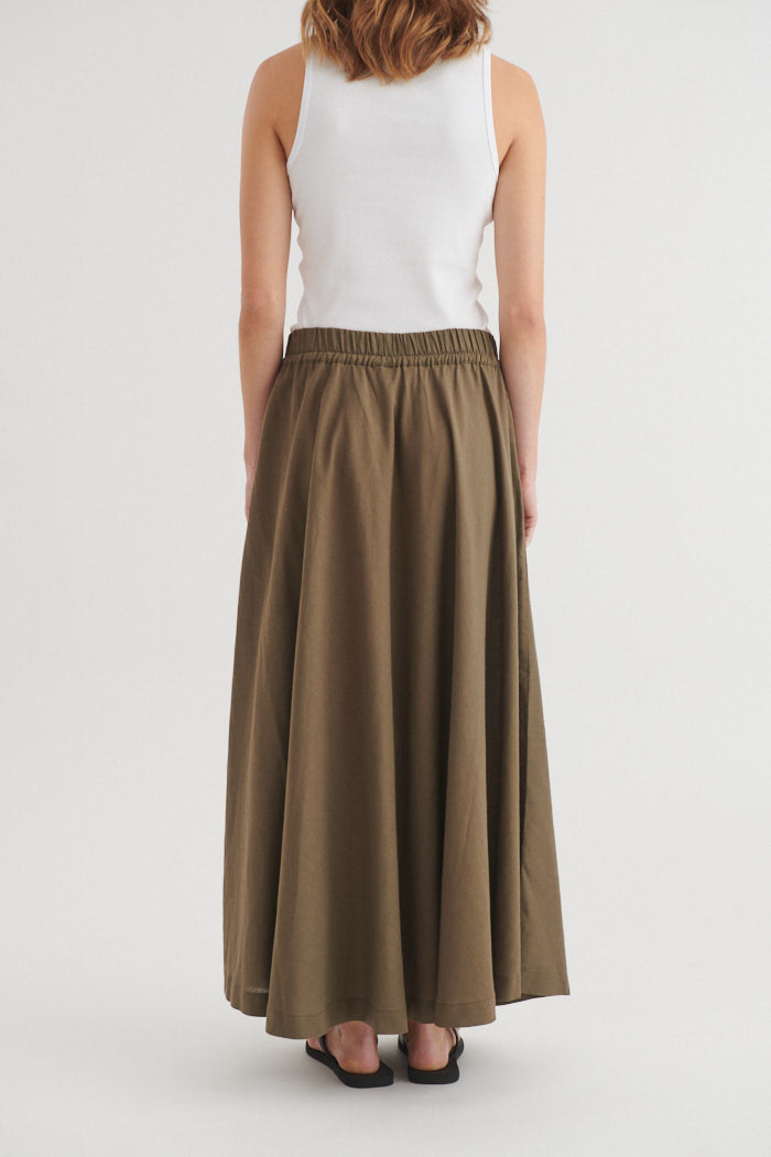 basic-apparel-carina-skirt-sea-turtle-maxirock-leinen-ecovero image 3