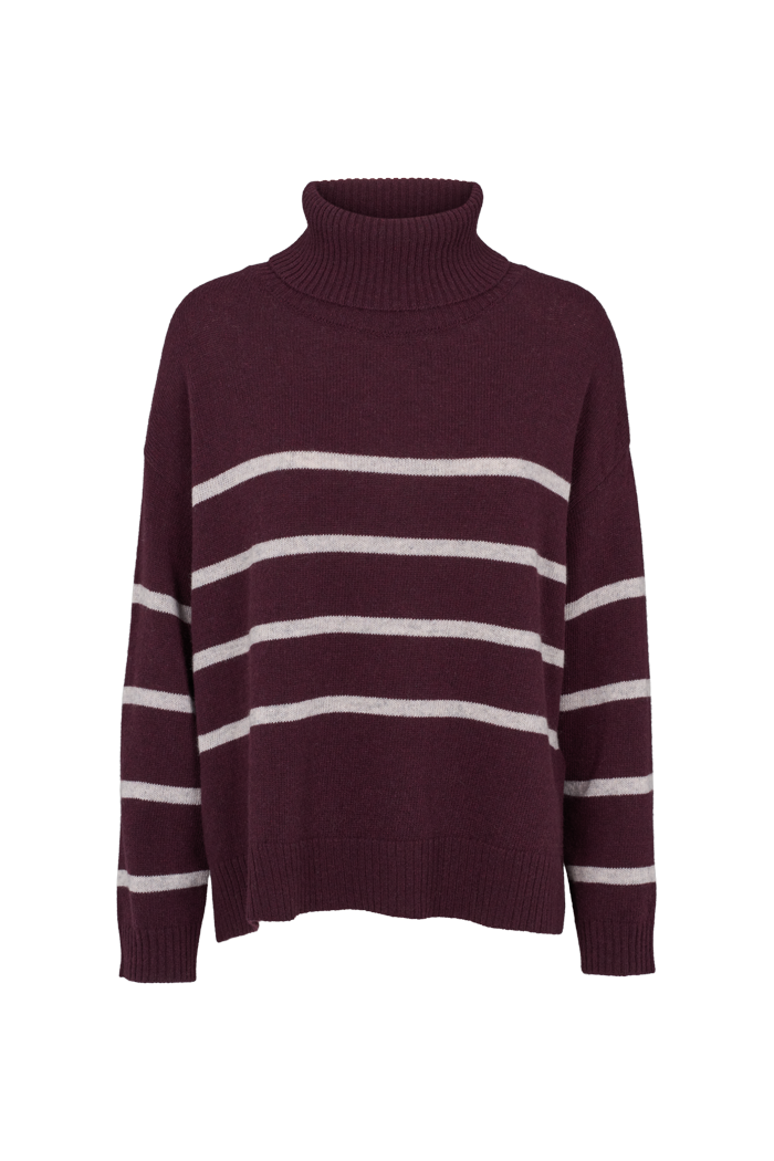 basic-apparel-lise-striped-t-neck-strickpullover-port-royale image 5
